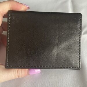 Gold Coast Men's Dark Brown Leather Slim Wallet/Card Holder Bifold
